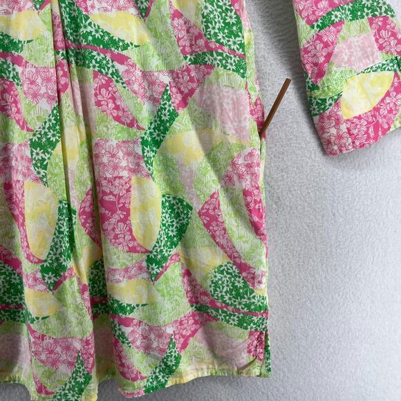 LILLY PULITZER Tunic S Pea In The Pod Maternity Floral Cotton Green - Picture 7 of 16